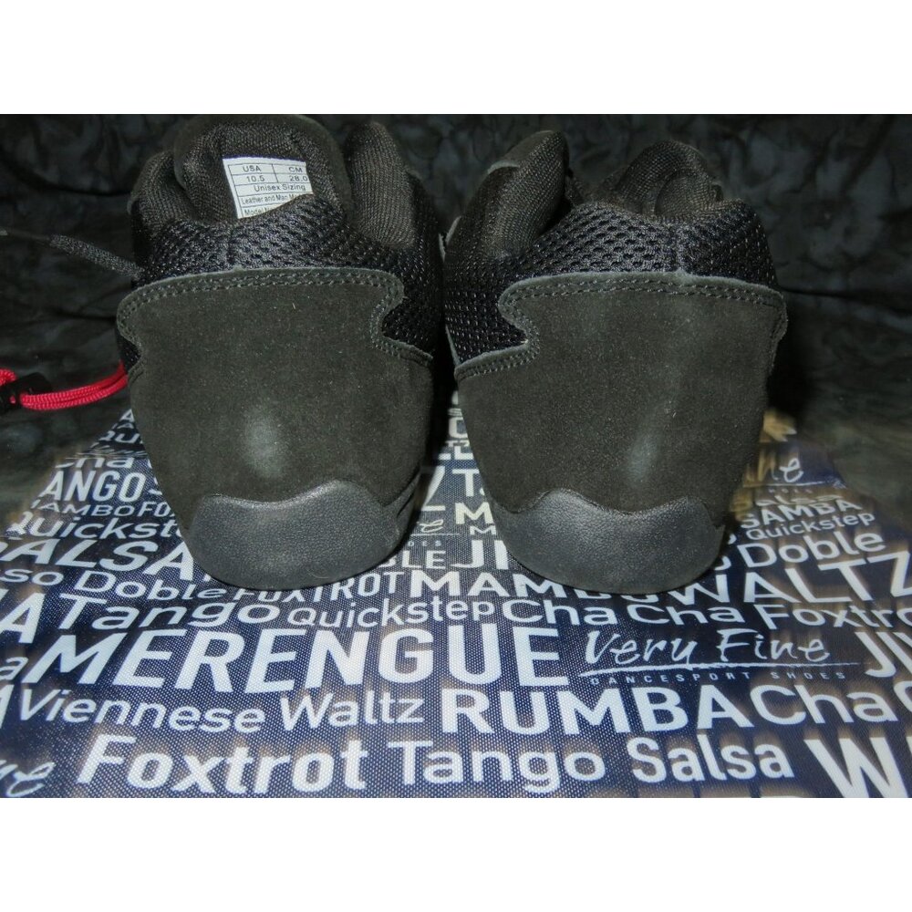 Very Fine Black Onyx Unisex Jazz Street Latin Exercise Ballroom Dance Sneakers - Picture 3 of 9
